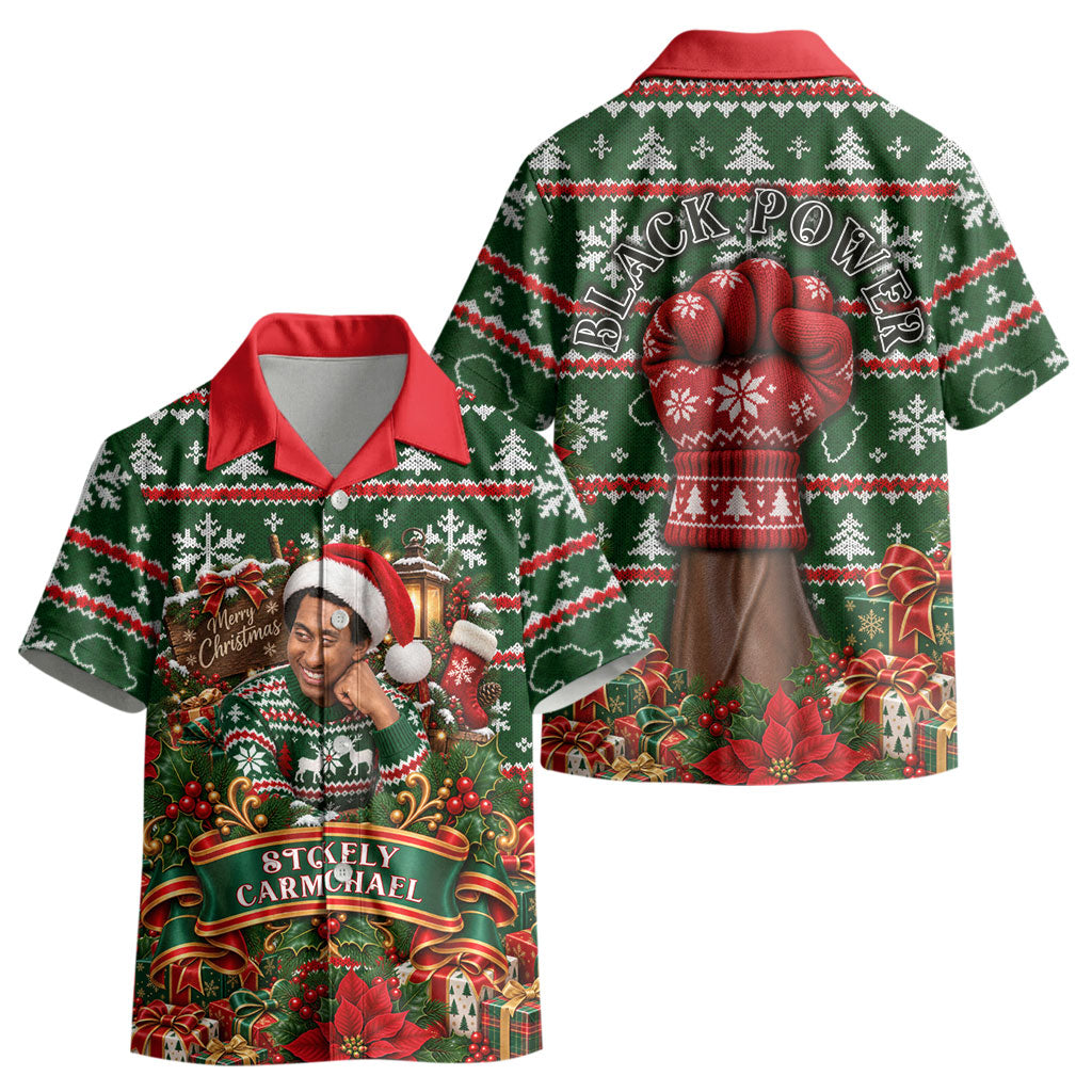 Stokely Carmichael Black Power Christmas Kid Hawaiian Shirt Retro Ugly Christmas Pattern Civil Rights Leader Pan African