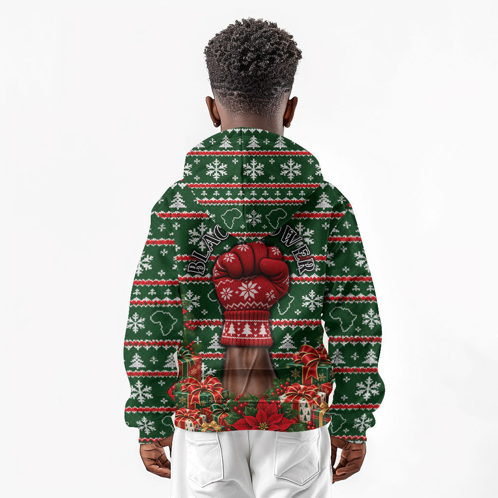 Stokely Carmichael Black Power Christmas Kid Hoodie Retro Ugly Christmas Pattern Civil Rights Leader Pan African