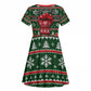 Stokely Carmichael Black Power Christmas Kid Short Sleeve Dress Retro Ugly Christmas Pattern Civil Rights Leader Pan African