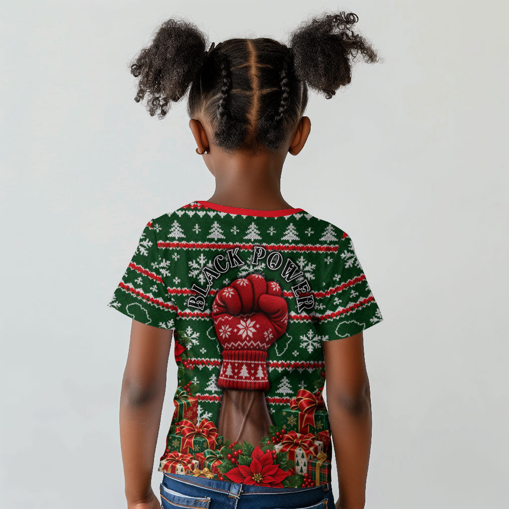Stokely Carmichael Black Power Christmas Kid T shirt Retro Ugly Christmas Pattern Civil Rights Leader Pan African