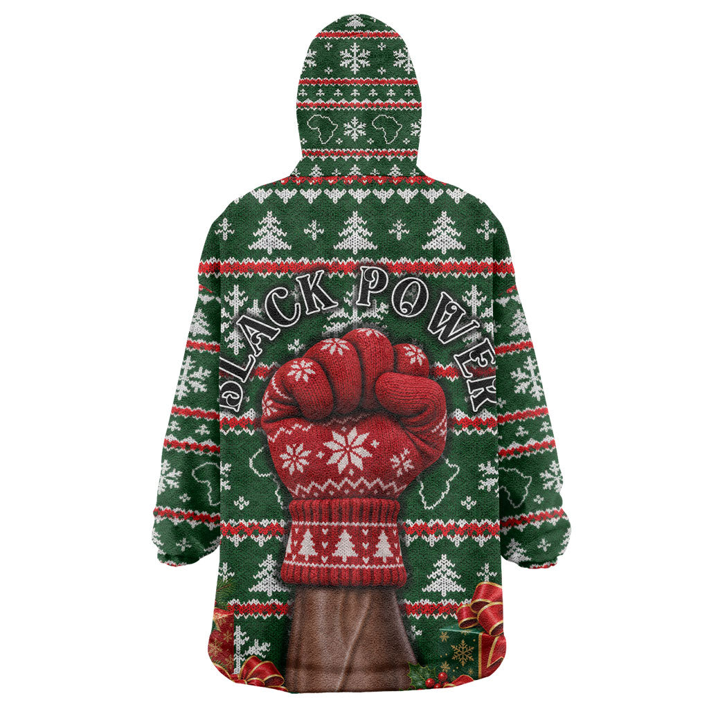 Stokely Carmichael Black Power Christmas Kid Wearable Blanket Hoodie Retro Ugly Christmas Pattern Civil Rights Leader Pan African