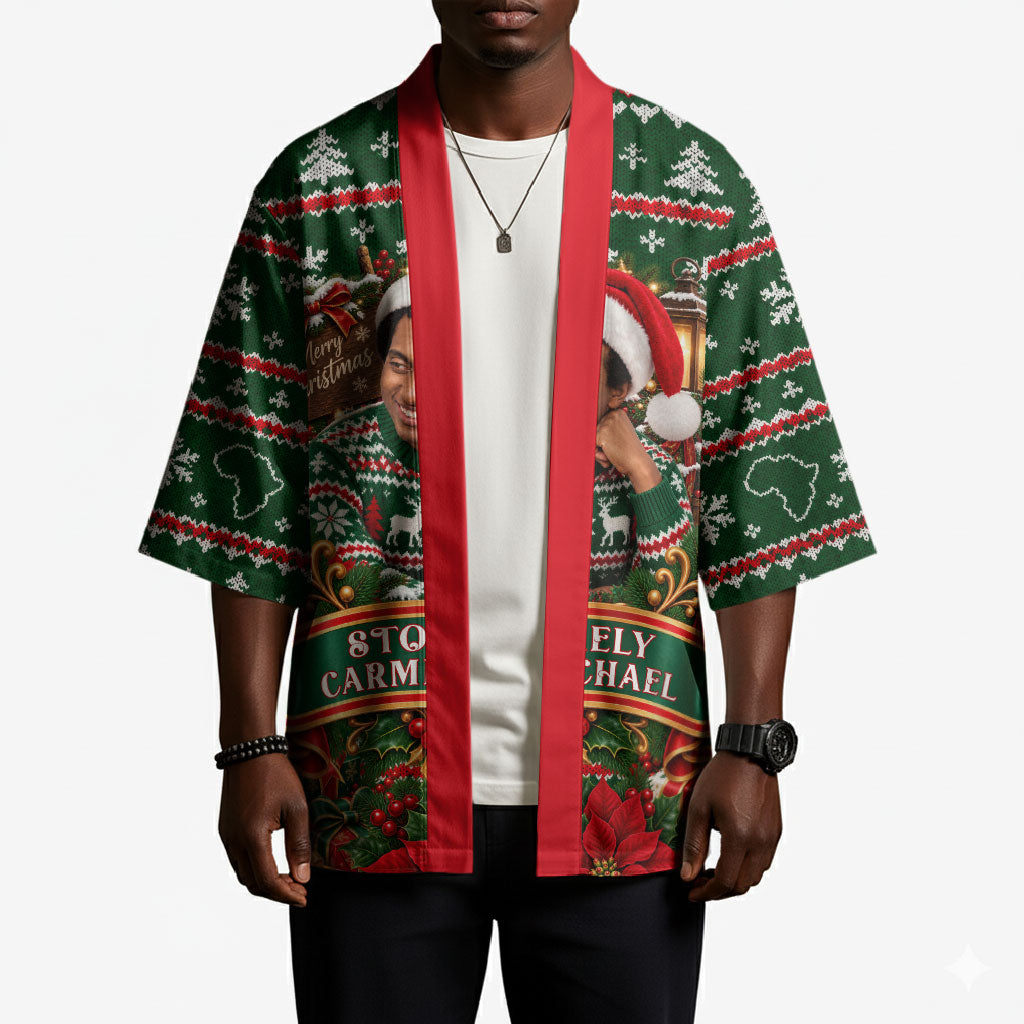 Stokely Carmichael Black Power Christmas Kimono Retro Ugly Christmas Pattern Civil Rights Leader Pan African