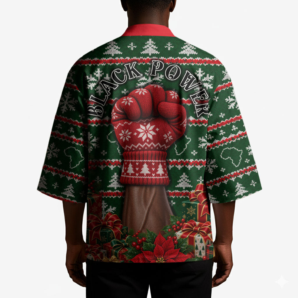 Stokely Carmichael Black Power Christmas Kimono Retro Ugly Christmas Pattern Civil Rights Leader Pan African