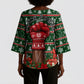 Stokely Carmichael Black Power Christmas Kimono Sleeve Blouse Retro Ugly Christmas Pattern Civil Rights Leader Pan African