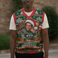 Stokely Carmichael Black Power Christmas Knitted V-Neck Vest Retro Ugly Christmas Pattern Civil Rights Leader Pan African