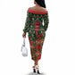 Stokely Carmichael Black Power Christmas Off The Shoulder Long Sleeve Dress Retro Ugly Christmas Pattern Civil Rights Leader Pan African
