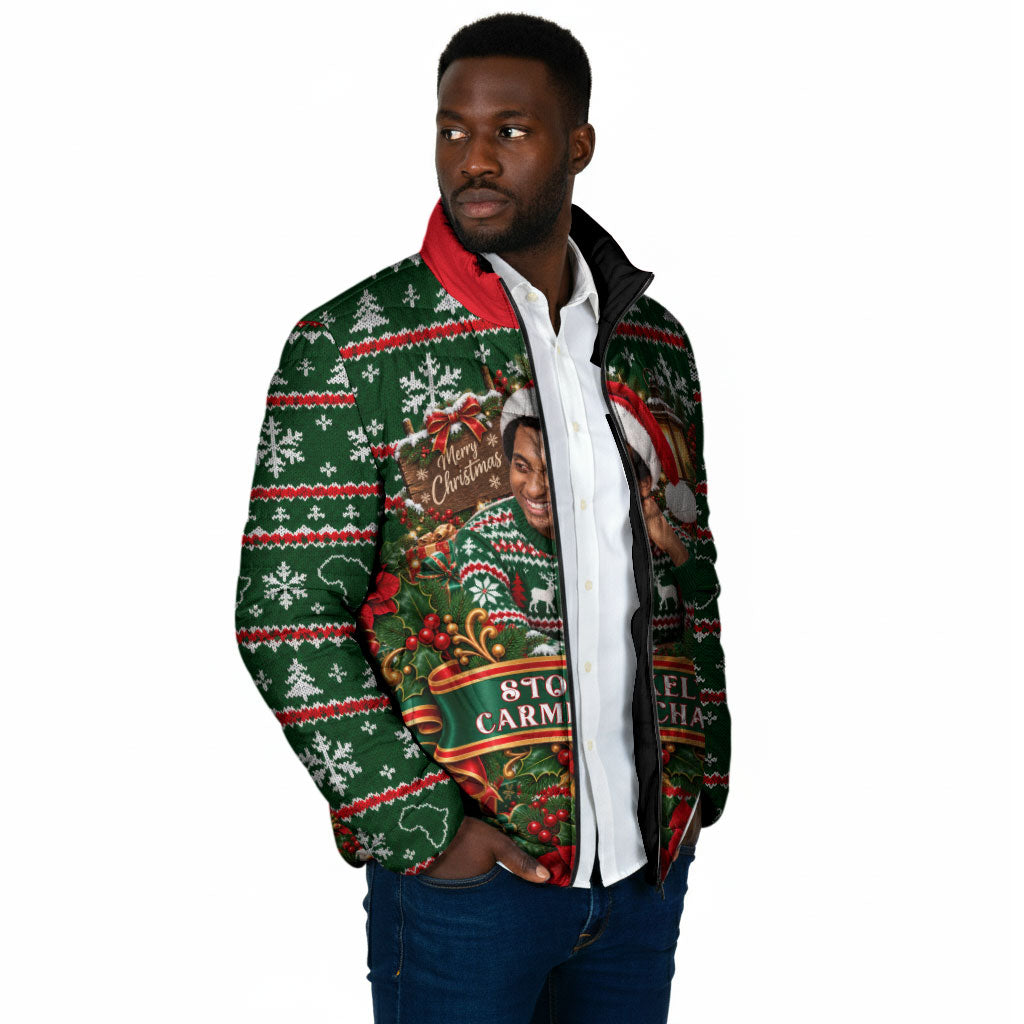 Stokely Carmichael Black Power Christmas Padded Jacket Retro Ugly Christmas Pattern Civil Rights Leader Pan African