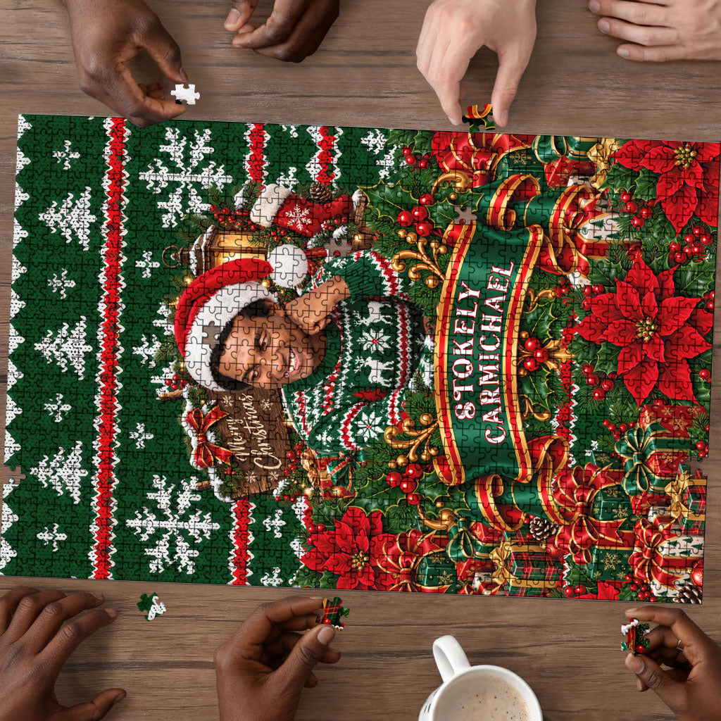 Stokely Carmichael Black Power Christmas Puzzle Retro Ugly Christmas Pattern Civil Rights Leader Pan African