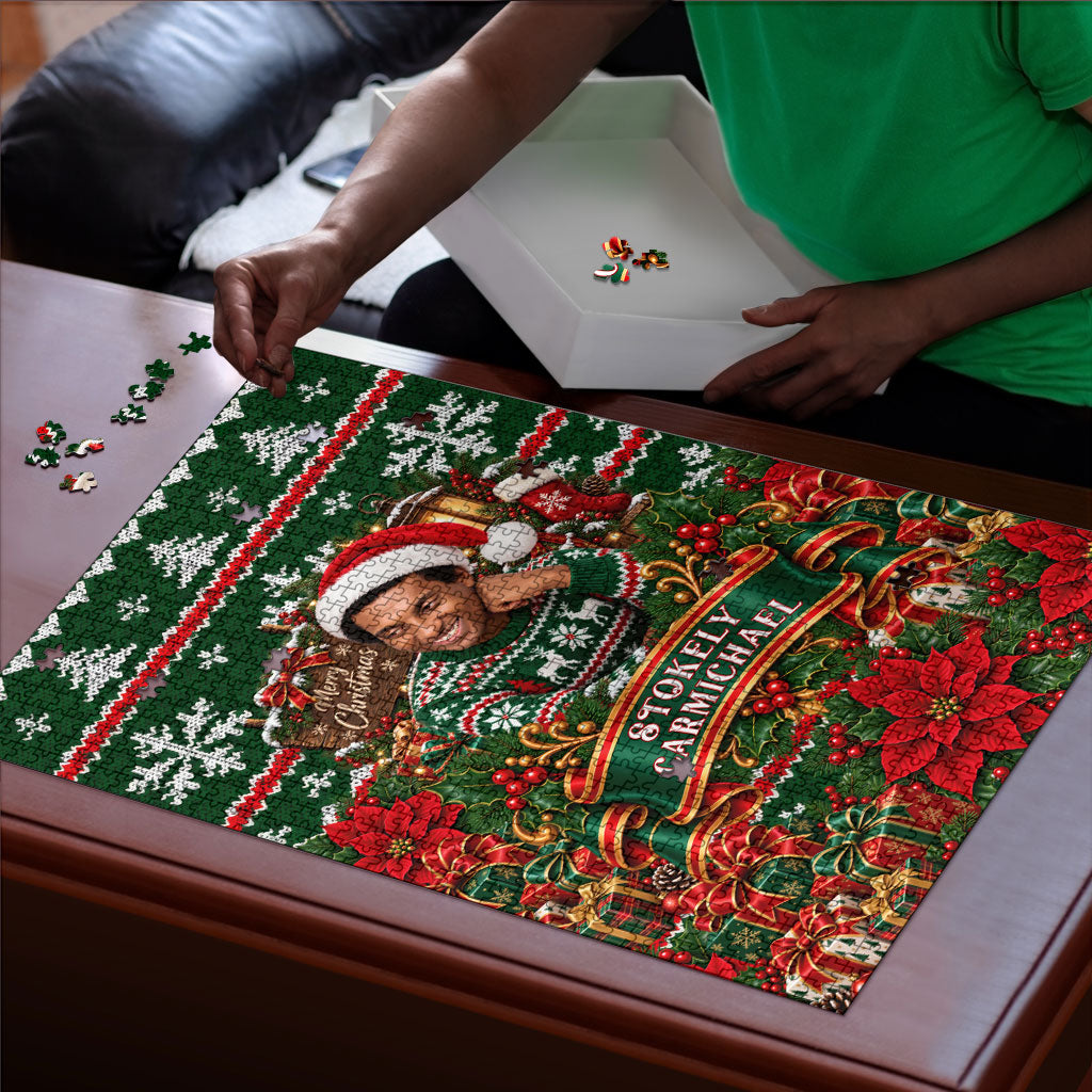 Stokely Carmichael Black Power Christmas Puzzle Retro Ugly Christmas Pattern Civil Rights Leader Pan African