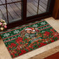 Stokely Carmichael Black Power Christmas Rubber Doormat Retro Ugly Christmas Pattern Civil Rights Leader Pan African