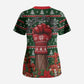 Stokely Carmichael Black Power Christmas Scrub Top Retro Ugly Christmas Pattern Civil Rights Leader Pan African