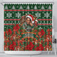 Stokely Carmichael Black Power Christmas Shower Curtain Retro Ugly Christmas Pattern Civil Rights Leader Pan African