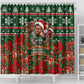 Stokely Carmichael Black Power Christmas Shower Curtain Retro Ugly Christmas Pattern Civil Rights Leader Pan African