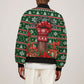 Stokely Carmichael Black Power Christmas Sleeve Zip Bomber Jacket Retro Ugly Christmas Pattern Civil Rights Leader Pan African