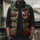 Stokely Carmichael Black Power Christmas Sleeveless Puffer Jacket Retro Ugly Christmas Pattern Civil Rights Leader Pan African