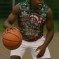 Stokely Carmichael Black Power Christmas Sleeveless Zip Hoodie Retro Ugly Christmas Pattern Civil Rights Leader Pan African