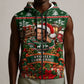 Stokely Carmichael Black Power Christmas Sleeveless Zip Hoodie Retro Ugly Christmas Pattern Civil Rights Leader Pan African