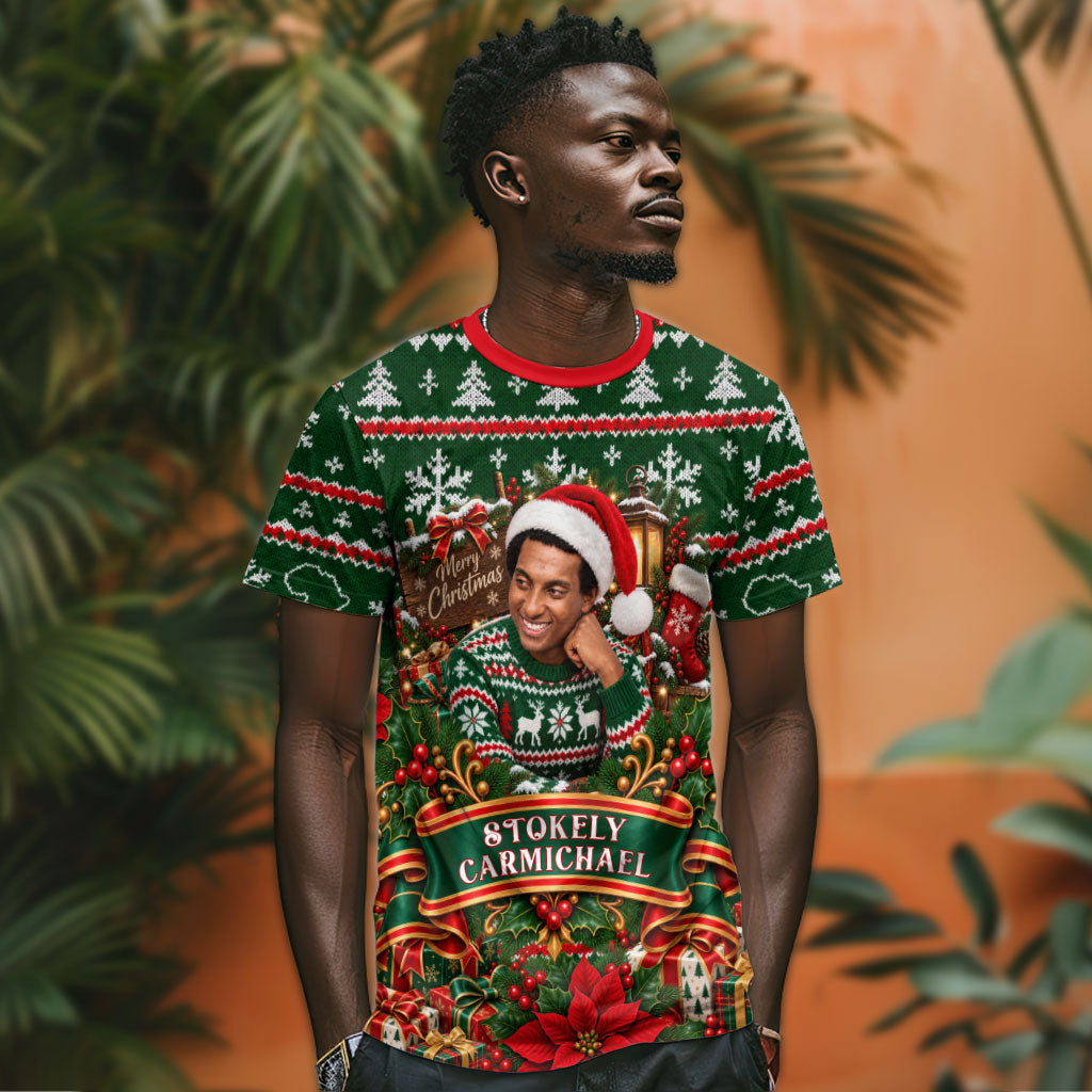 Stokely Carmichael Black Power Christmas T shirt Retro Ugly Christmas Pattern Civil Rights Leader Pan African