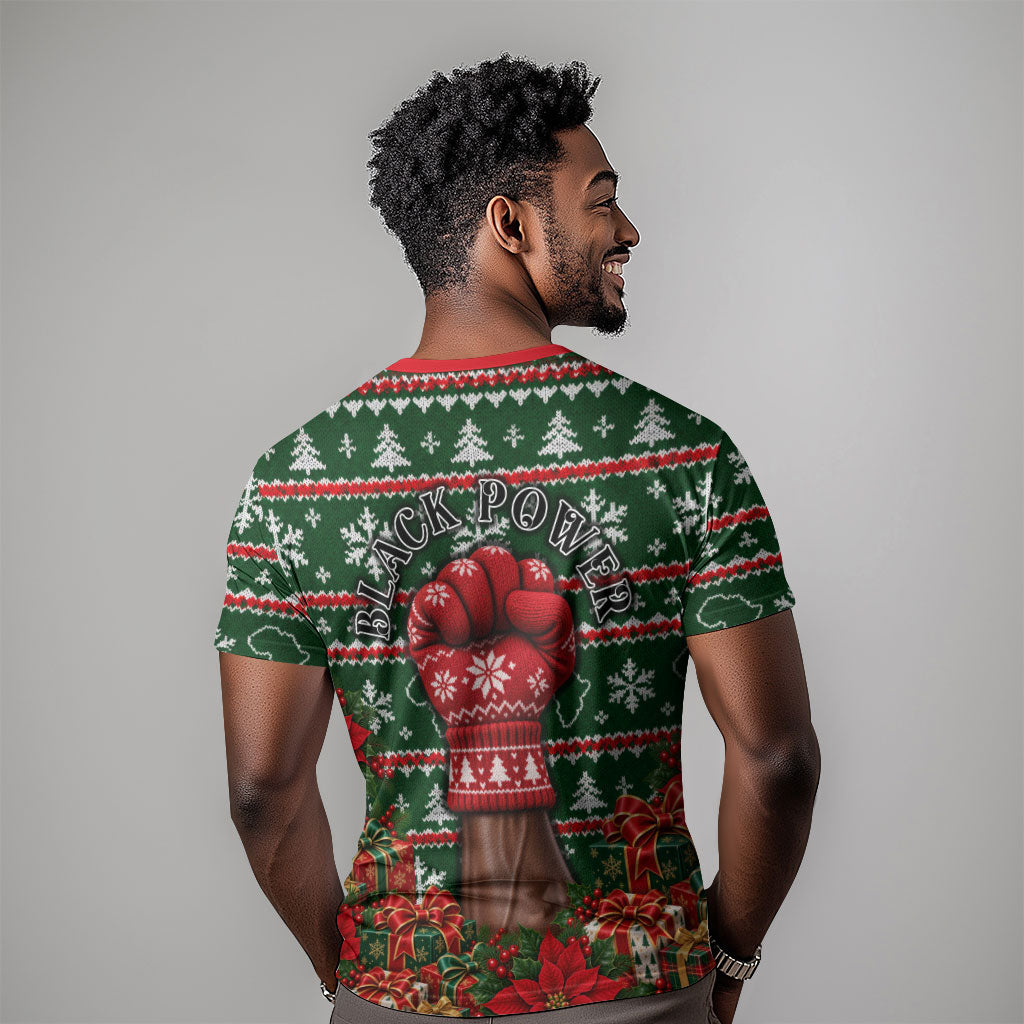 Stokely Carmichael Black Power Christmas T shirt Retro Ugly Christmas Pattern Civil Rights Leader Pan African