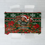 Stokely Carmichael Black Power Christmas Tablecloth Retro Ugly Christmas Pattern Civil Rights Leader Pan African