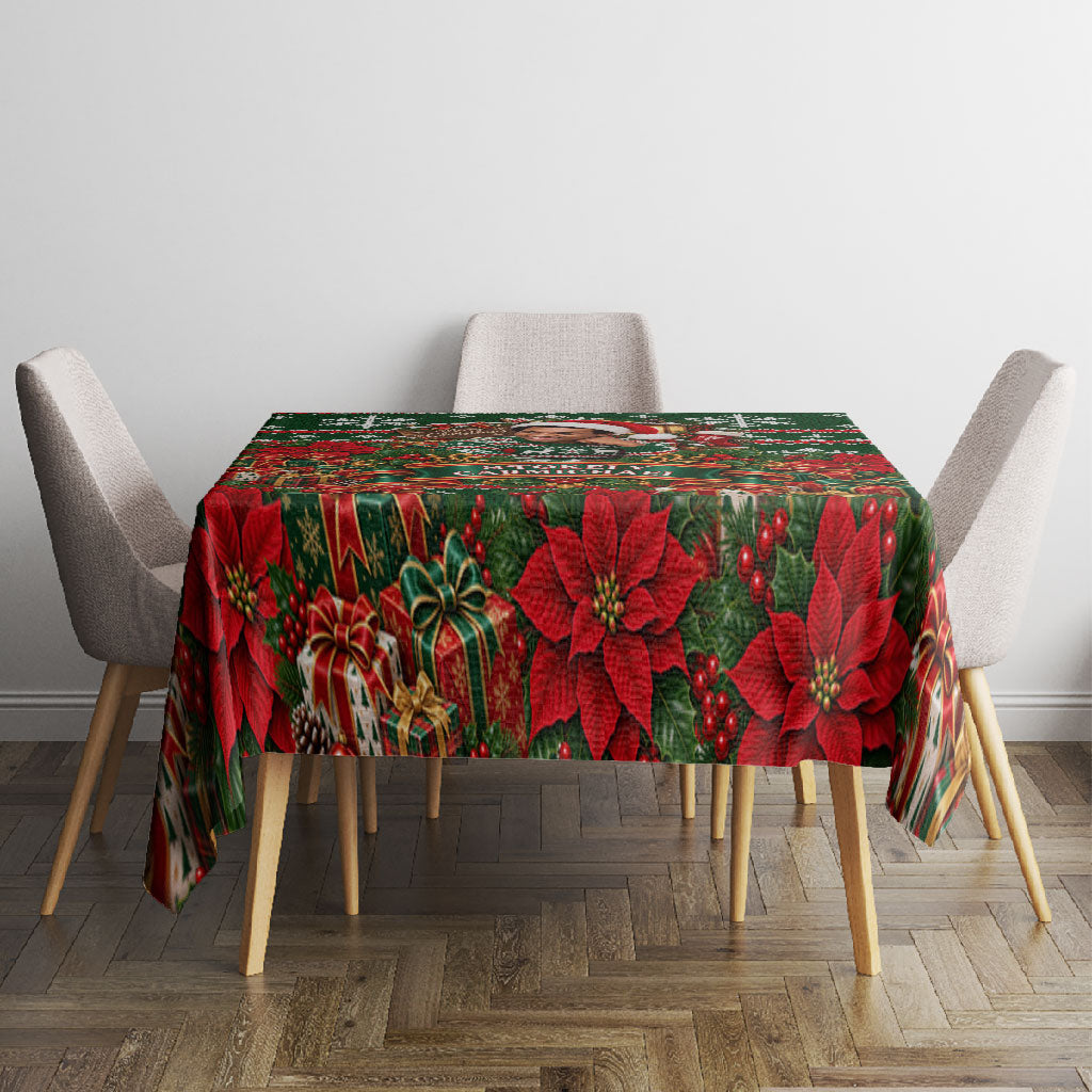 Stokely Carmichael Black Power Christmas Tablecloth Retro Ugly Christmas Pattern Civil Rights Leader Pan African