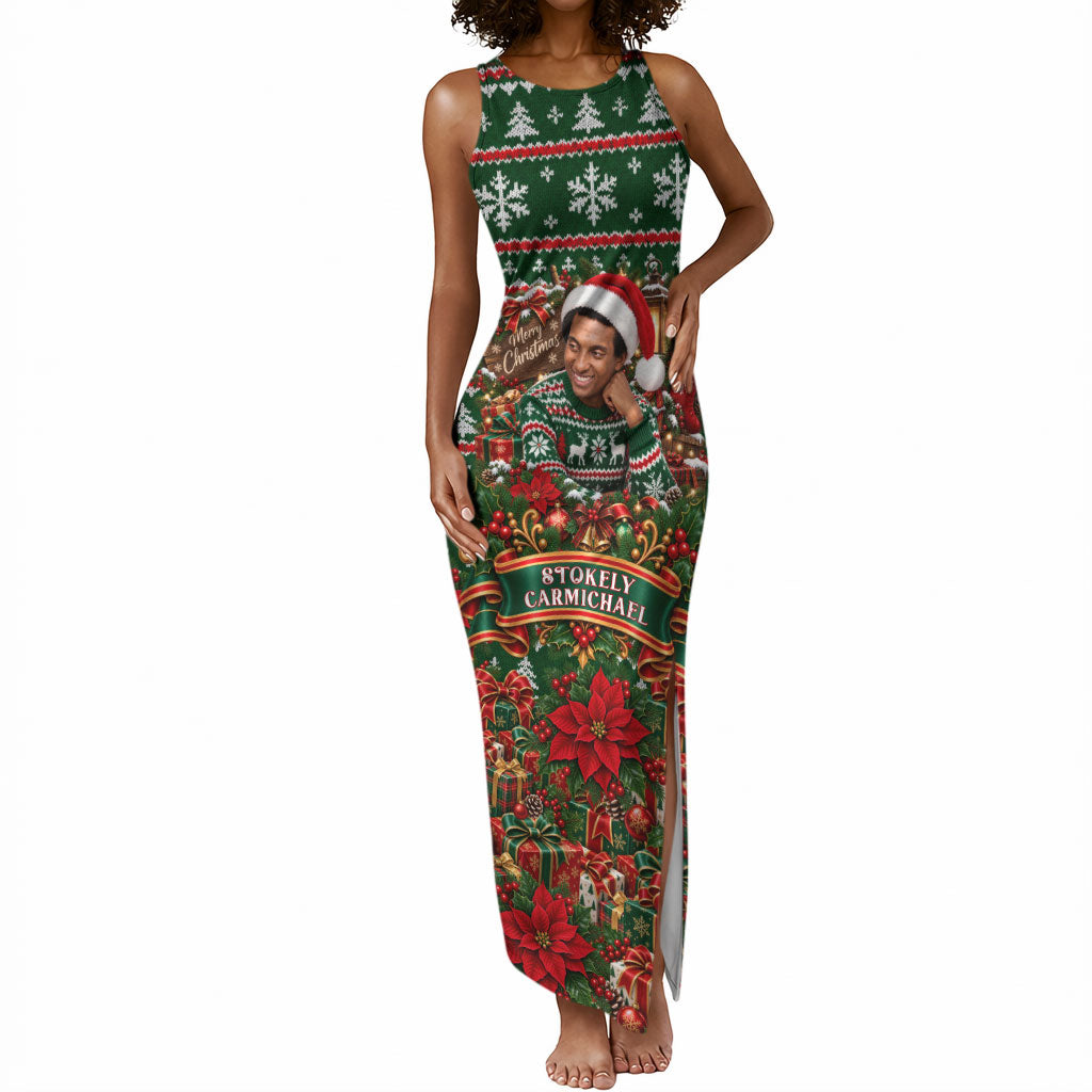 Stokely Carmichael Black Power Christmas Tank Maxi Dress Retro Ugly Christmas Pattern Civil Rights Leader Pan African