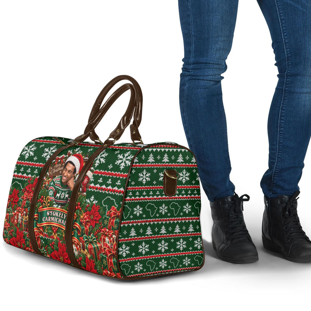 Stokely Carmichael Black Power Christmas Travel Bag Retro Ugly Christmas Pattern Civil Rights Leader Pan African