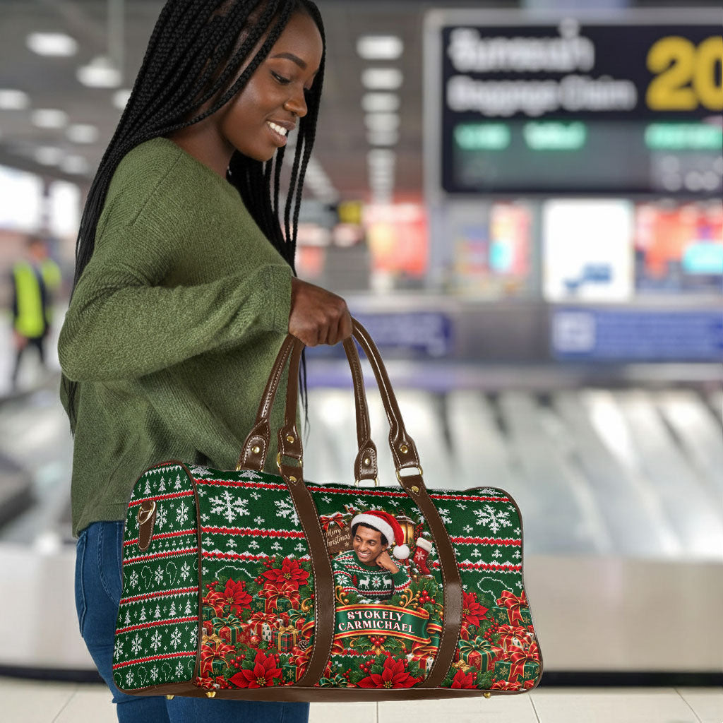 Stokely Carmichael Black Power Christmas Travel Bag Retro Ugly Christmas Pattern Civil Rights Leader Pan African