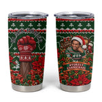 Stokely Carmichael Black Power Christmas Tumbler Cup Retro Ugly Christmas Pattern Civil Rights Leader Pan African