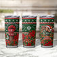 Stokely Carmichael Black Power Christmas Tumbler Cup Retro Ugly Christmas Pattern Civil Rights Leader Pan African