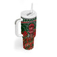 Stokely Carmichael Black Power Christmas Tumbler With Handle Retro Ugly Christmas Pattern Civil Rights Leader Pan African