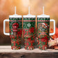 Stokely Carmichael Black Power Christmas Tumbler With Handle Retro Ugly Christmas Pattern Civil Rights Leader Pan African