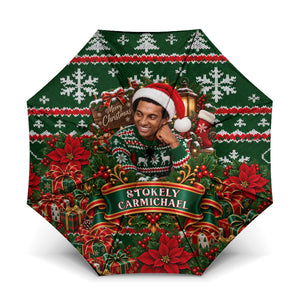 Stokely Carmichael Black Power Christmas Umbrella Retro Ugly Christmas Pattern Civil Rights Leader Pan African