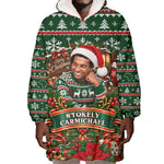 Stokely Carmichael Black Power Christmas Wearable Blanket Hoodie Retro Ugly Christmas Pattern Civil Rights Leader Pan African
