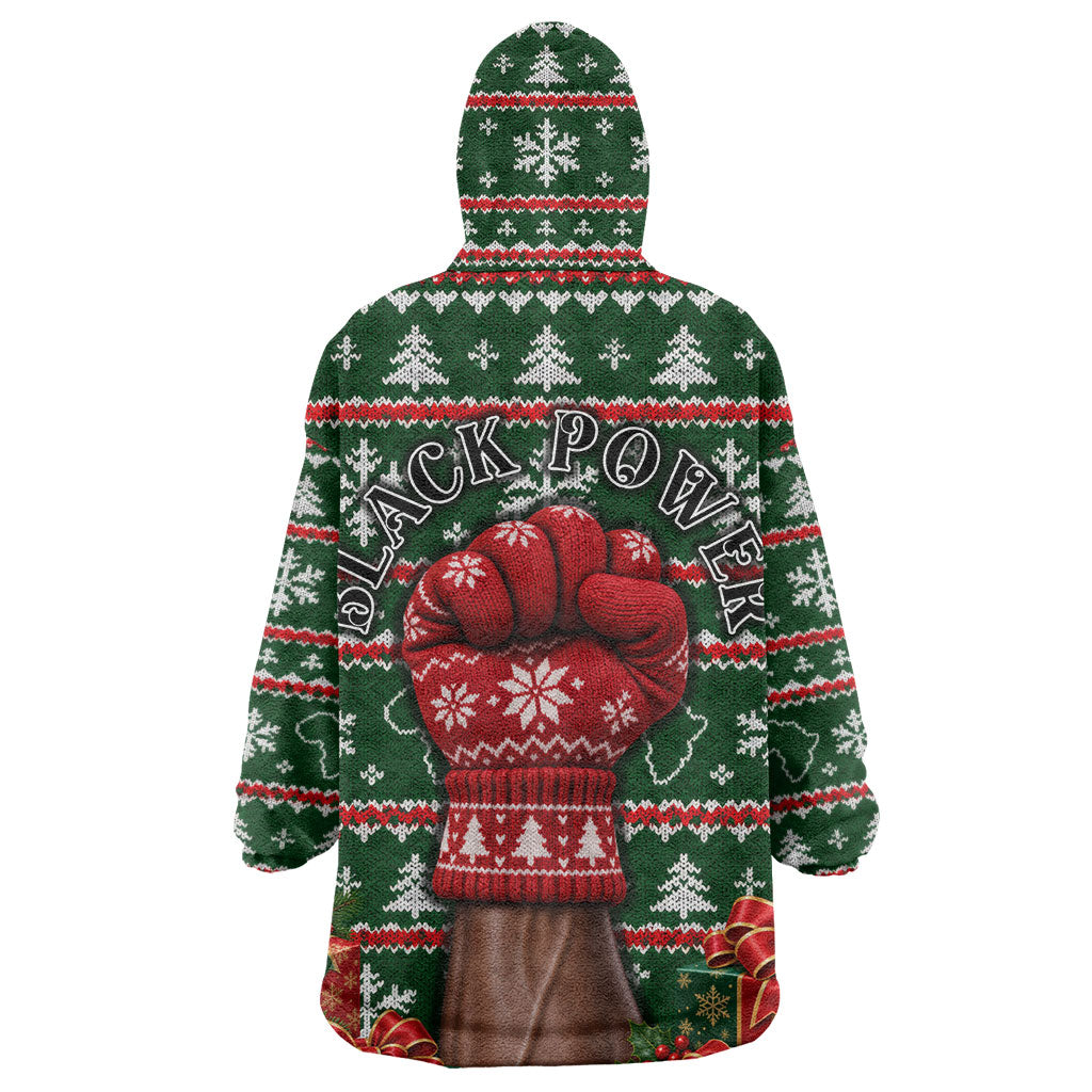 Stokely Carmichael Black Power Christmas Wearable Blanket Hoodie Retro Ugly Christmas Pattern Civil Rights Leader Pan African