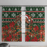 Stokely Carmichael Black Power Christmas Window Curtain Retro Ugly Christmas Pattern Civil Rights Leader Pan African