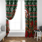 Stokely Carmichael Black Power Christmas Window Curtain Retro Ugly Christmas Pattern Civil Rights Leader Pan African