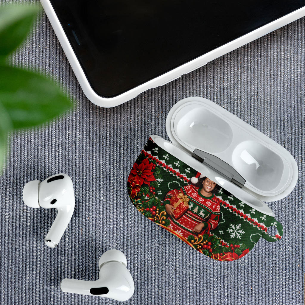 Fannie Lou Hamer Christmas AirPods Case Retro Ugly Christmas Pattern Civil Rights Activist Pan African