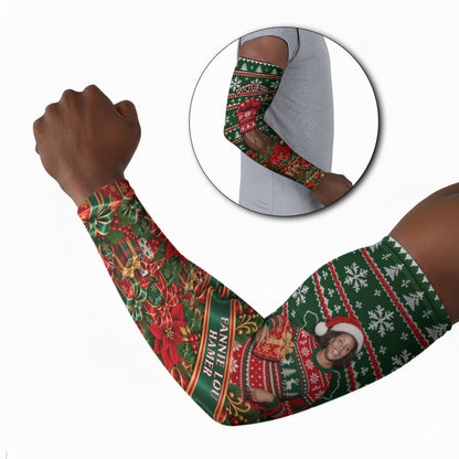 Fannie Lou Hamer Christmas Arm Sleeves Retro Ugly Christmas Pattern Civil Rights Activist Pan African