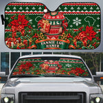 Fannie Lou Hamer Christmas Auto Sun Shade Retro Ugly Christmas Pattern Civil Rights Activist Pan African