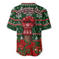 Fannie Lou Hamer Christmas Baseball Jersey Retro Ugly Christmas Pattern Civil Rights Activist Pan African