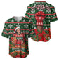 Fannie Lou Hamer Christmas Baseball Jersey Retro Ugly Christmas Pattern Civil Rights Activist Pan African