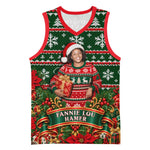 Fannie Lou Hamer Christmas Basketball Jersey Retro Ugly Christmas Pattern Civil Rights Activist Pan African