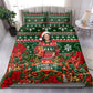 Fannie Lou Hamer Christmas Bedding Set Retro Ugly Christmas Pattern Civil Rights Activist Pan African