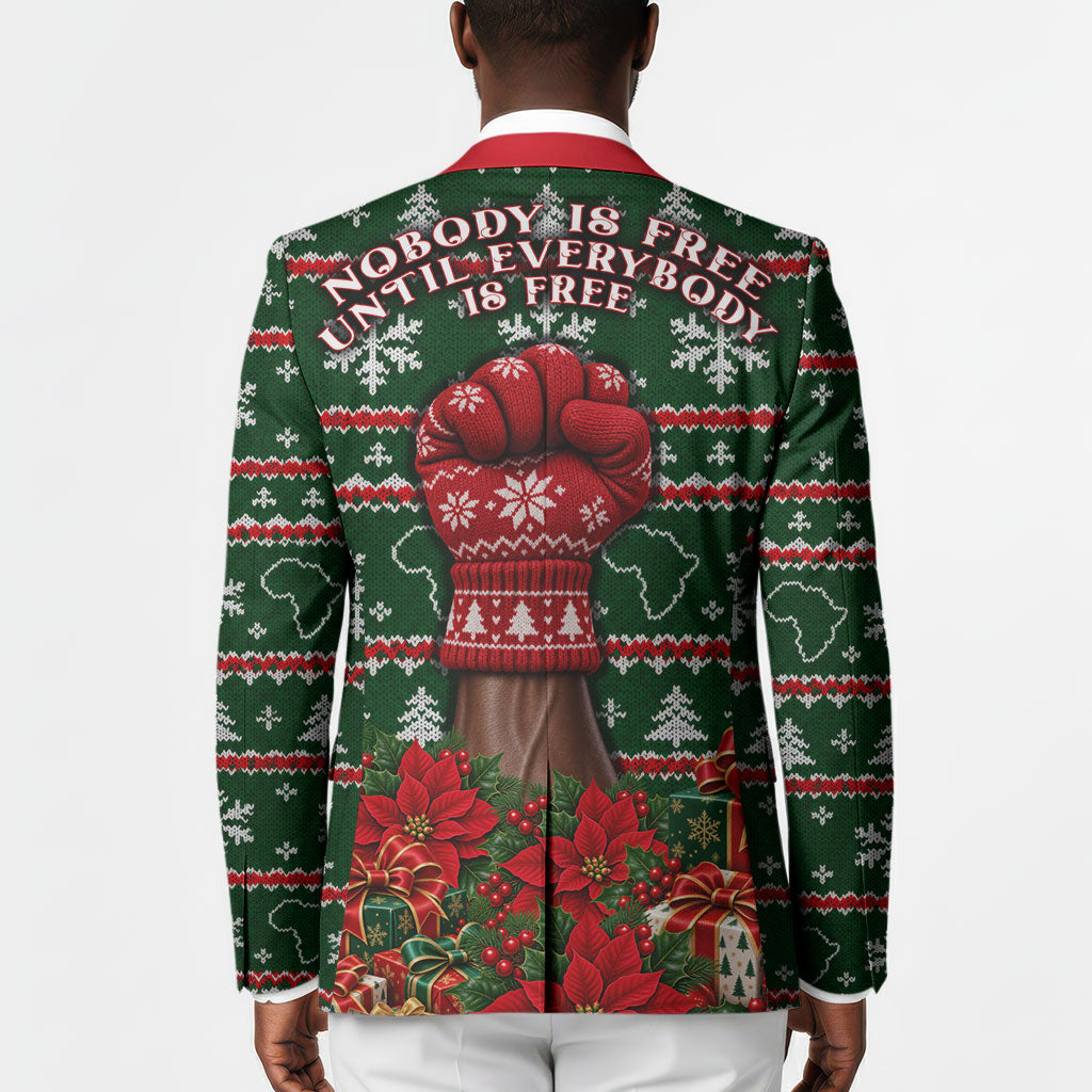 Fannie Lou Hamer Christmas Blazer Retro Ugly Christmas Pattern Civil Rights Activist Pan African