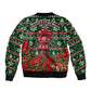 Fannie Lou Hamer Christmas Bomber Jacket Retro Ugly Christmas Pattern Civil Rights Activist Pan African