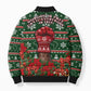 Fannie Lou Hamer Christmas Bomber Puffer Jacket Retro Ugly Christmas Pattern Civil Rights Activist Pan African