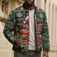 Fannie Lou Hamer Christmas Bomber Puffer Jacket Retro Ugly Christmas Pattern Civil Rights Activist Pan African