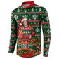 Fannie Lou Hamer Christmas Button Sweatshirt Retro Ugly Christmas Pattern Civil Rights Activist Pan African