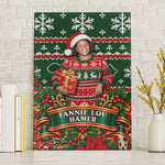 Fannie Lou Hamer Christmas Canvas Wall Art Retro Ugly Christmas Pattern Civil Rights Activist Pan African